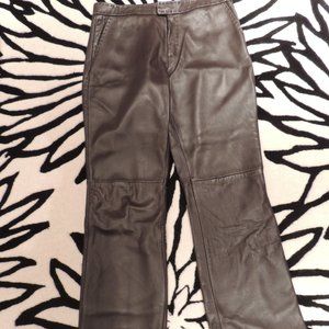 Chocolate brown (real) leather pants